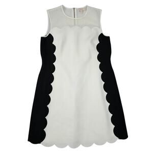Ted Baker | Dresses | Ted Baker Womens Halleid Black Faux Leather Trim  Belted Midi Dress Imperfections | Poshmark